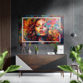 Woman Brushed Aluminum Dibond Wall Art.